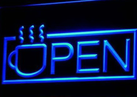 Cafe Open LED Light Sign